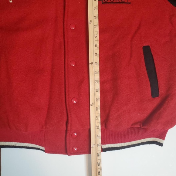 Vintage 1990s Hockey Varsity Letterman Jacket Divine Child Catholic High School - Picture 13 of 13